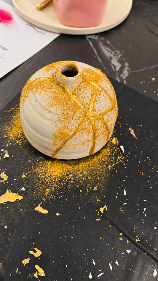 golden date: Kintsugi & Tusche auf Reispapier