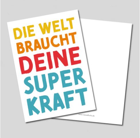 Postkarte SUPERKRAFT