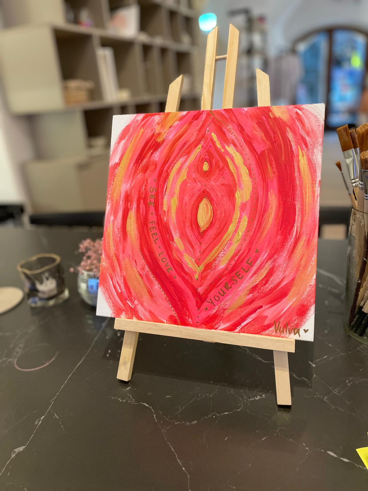 Feminine Shapes: Vulva Acrylic Night