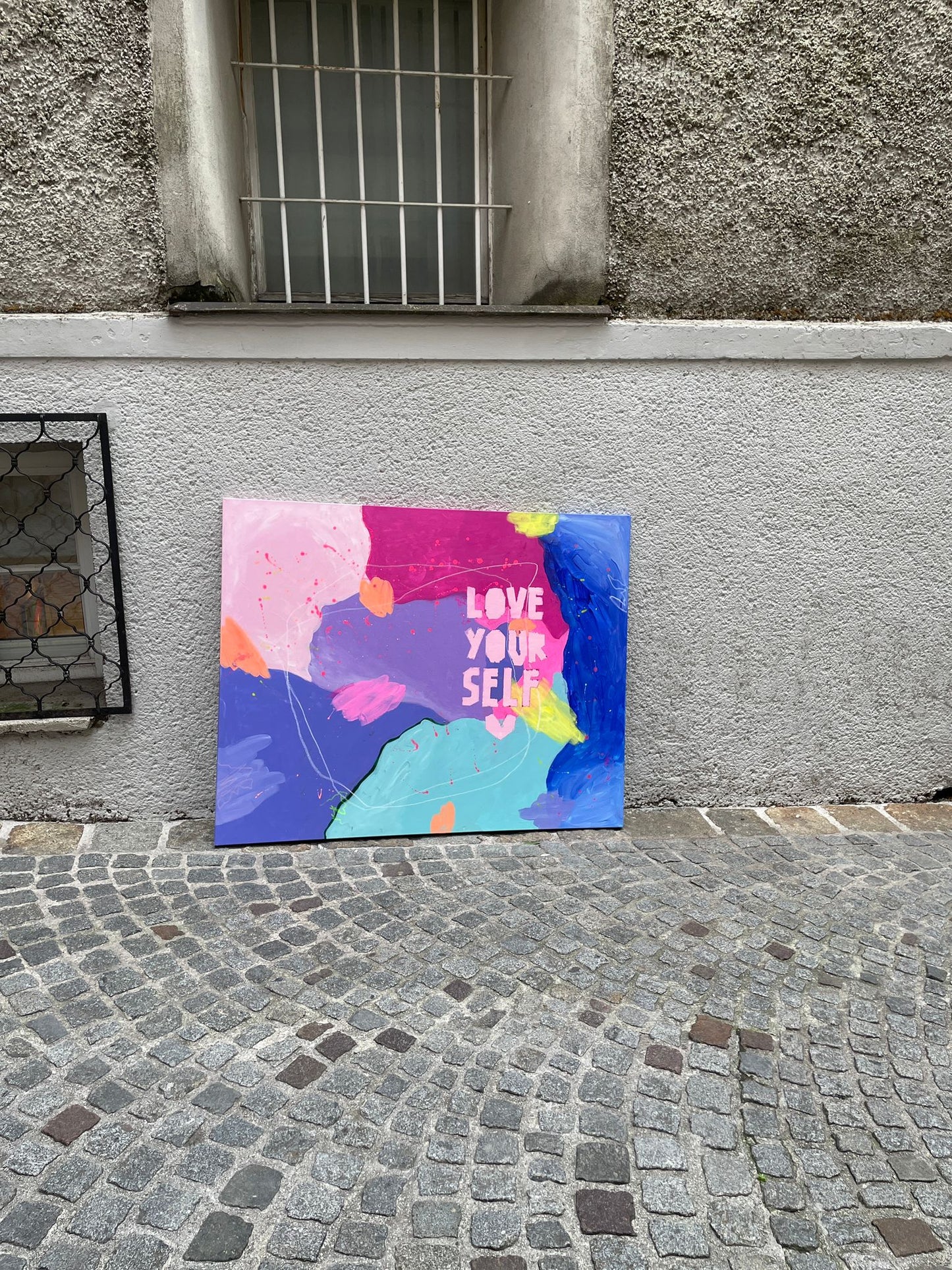 Love Yourself: Acrylbild von Julia Wenderoth (114 x 145 cm)