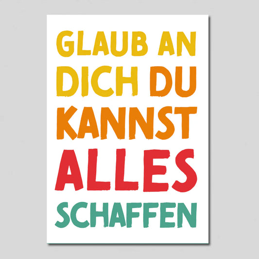Postkarte GLAUB AN DICH