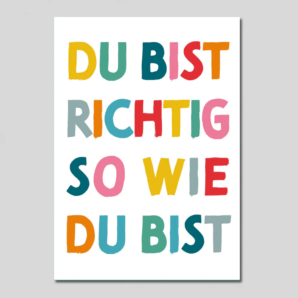 Postkarte DU BIST RICHTIG