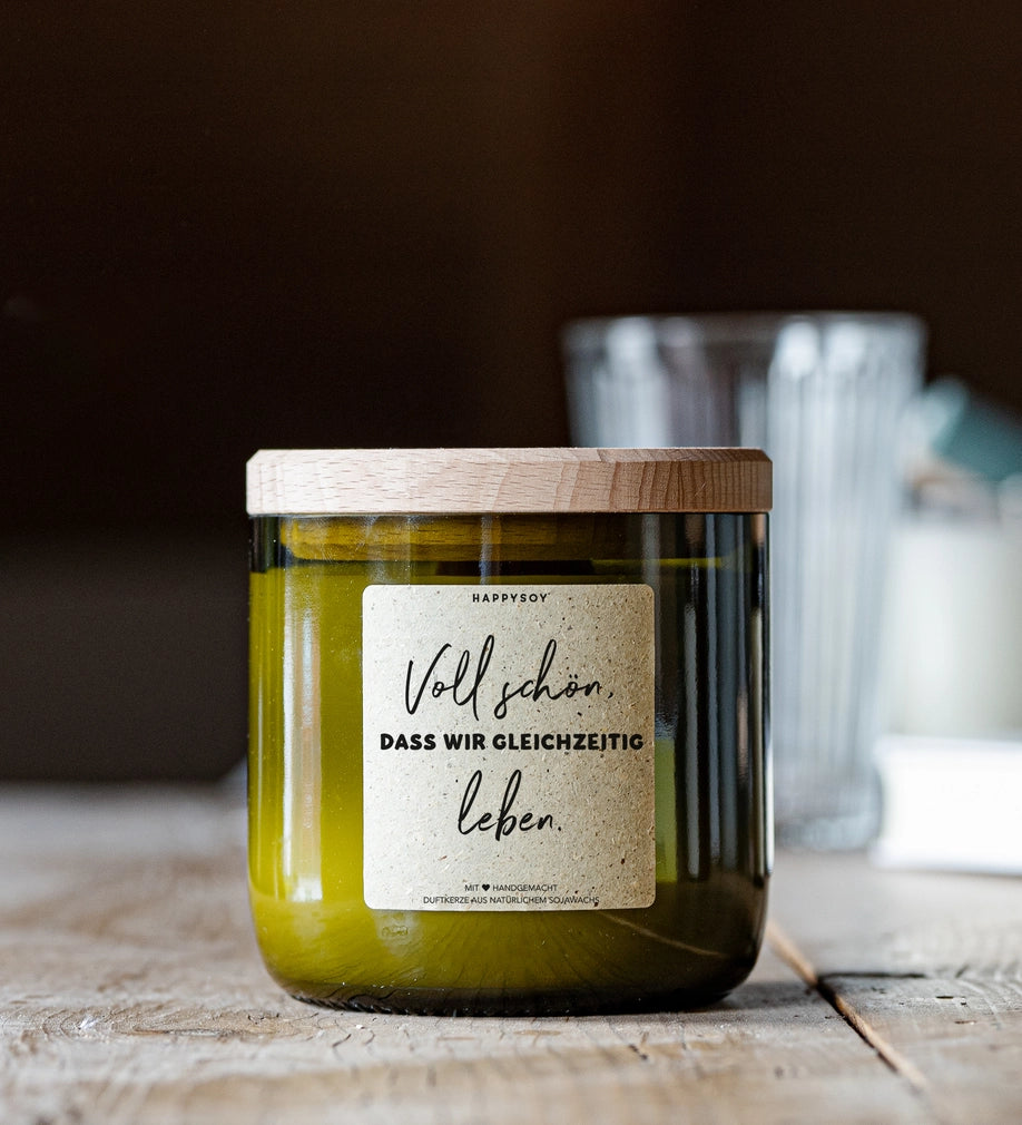 Duftkerze - Voll schön, dass wir gleichzeitig leben