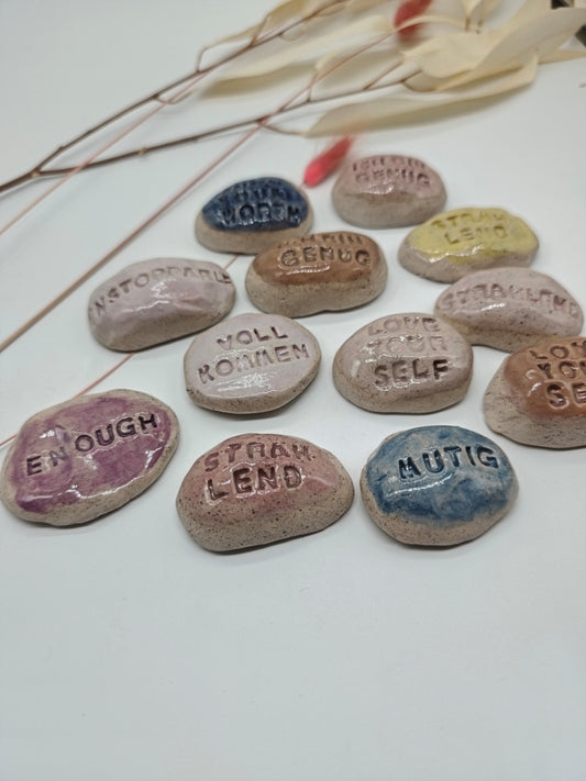 Handgefertigter Affirmationsstein