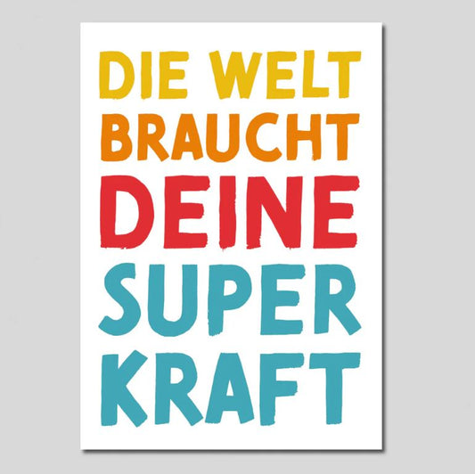 Postkarte SUPERKRAFT