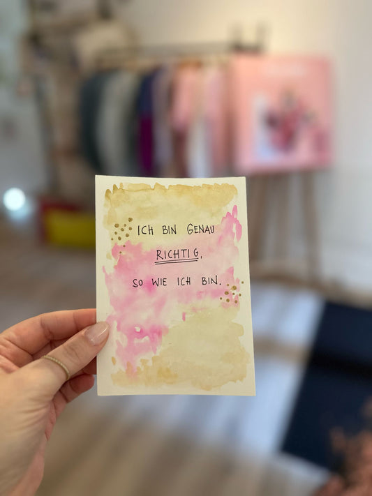 Aquarell-Affirmationskarten: Male deine Mantras
