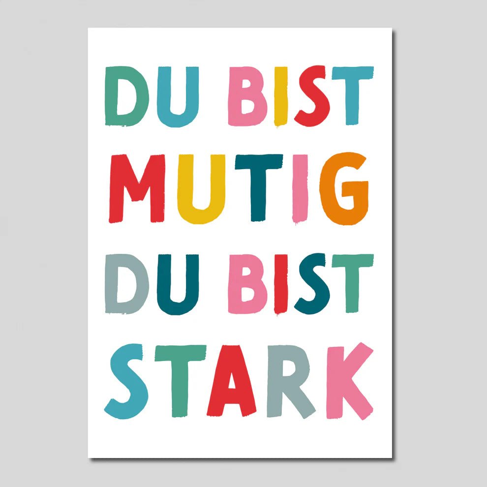 Postkarte DU BIST MUTIG für Kinder