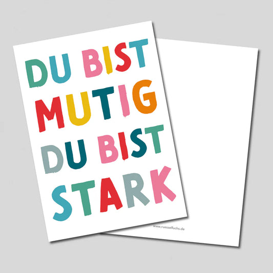 Postkarte DU BIST MUTIG