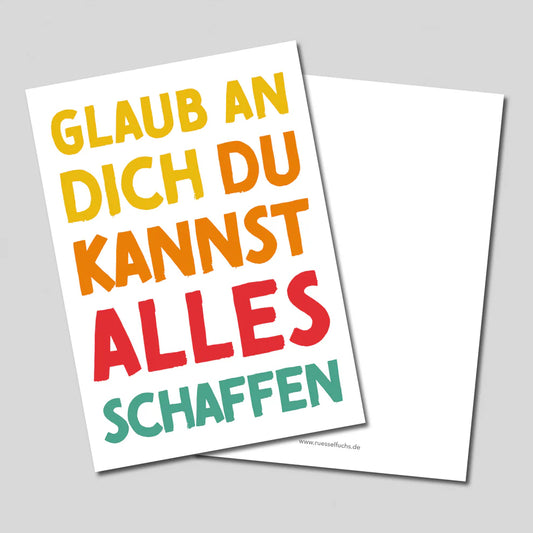Postkarte GLAUB AN DICH